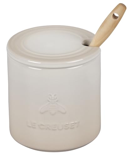 Le Creuset stoneware glaze resists chips and stains.