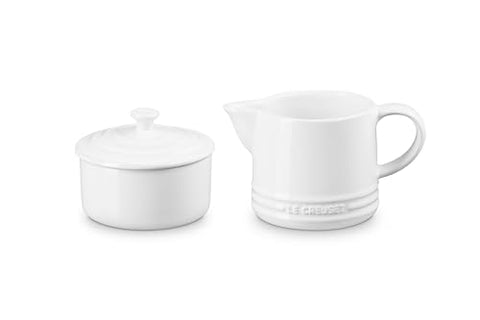 Le Creuset sugar bowl close-up highlights easy-access sugar and stylish display.