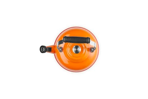 Le Creuset tea kettle enamel finish resists stains and flavor absorption, simplifying cleaning