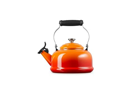 Le Creuset tea kettle whistle clearly signals boiling for safe, unattended brewing