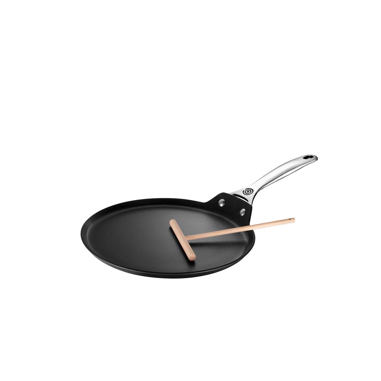 Le Creuset Toughened Nonstick PRO crepe pan Rateau 11, oven-safe up to 500°F.