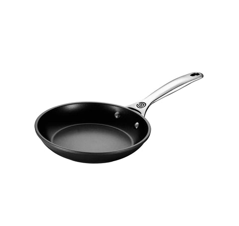 Le Creuset Toughened Nonstick PRO Fry Pan compatible with metal utensils for longevity