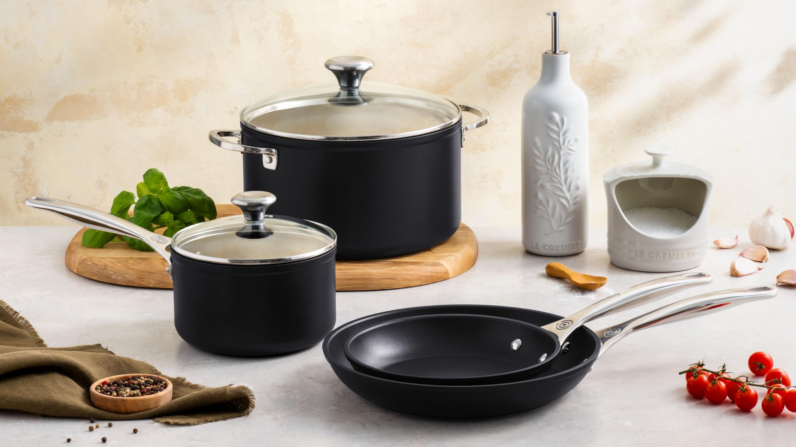 Le Creuset Toughened Nonstick PRO Fry Pan oven-safe up to 500°F for flexible cooking