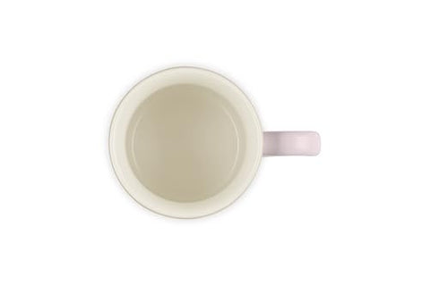 Le Creuset Vancouver mug held in a dishwasher-safe context with clean glaze