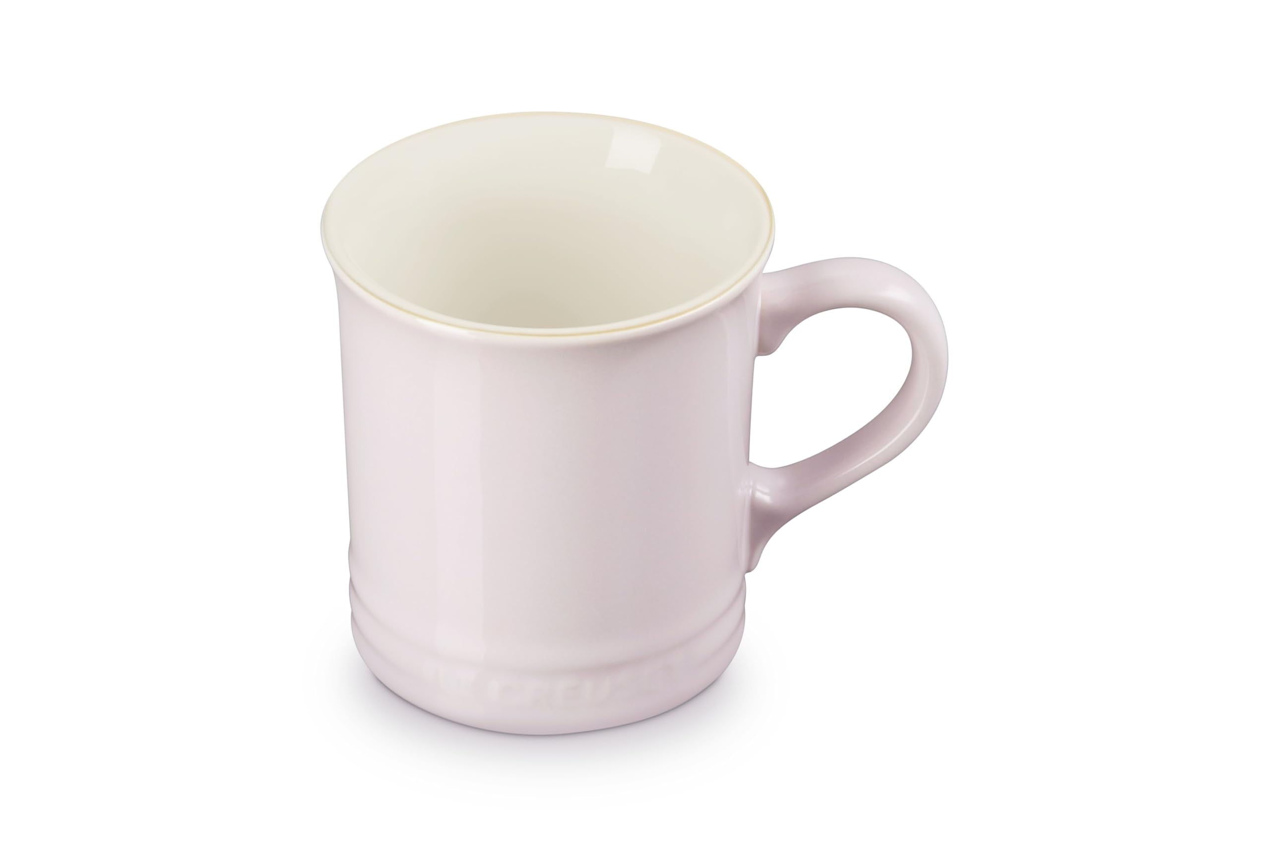 Le Creuset Vancouver mug in Shallot, top view highlighting warm glaze and shape