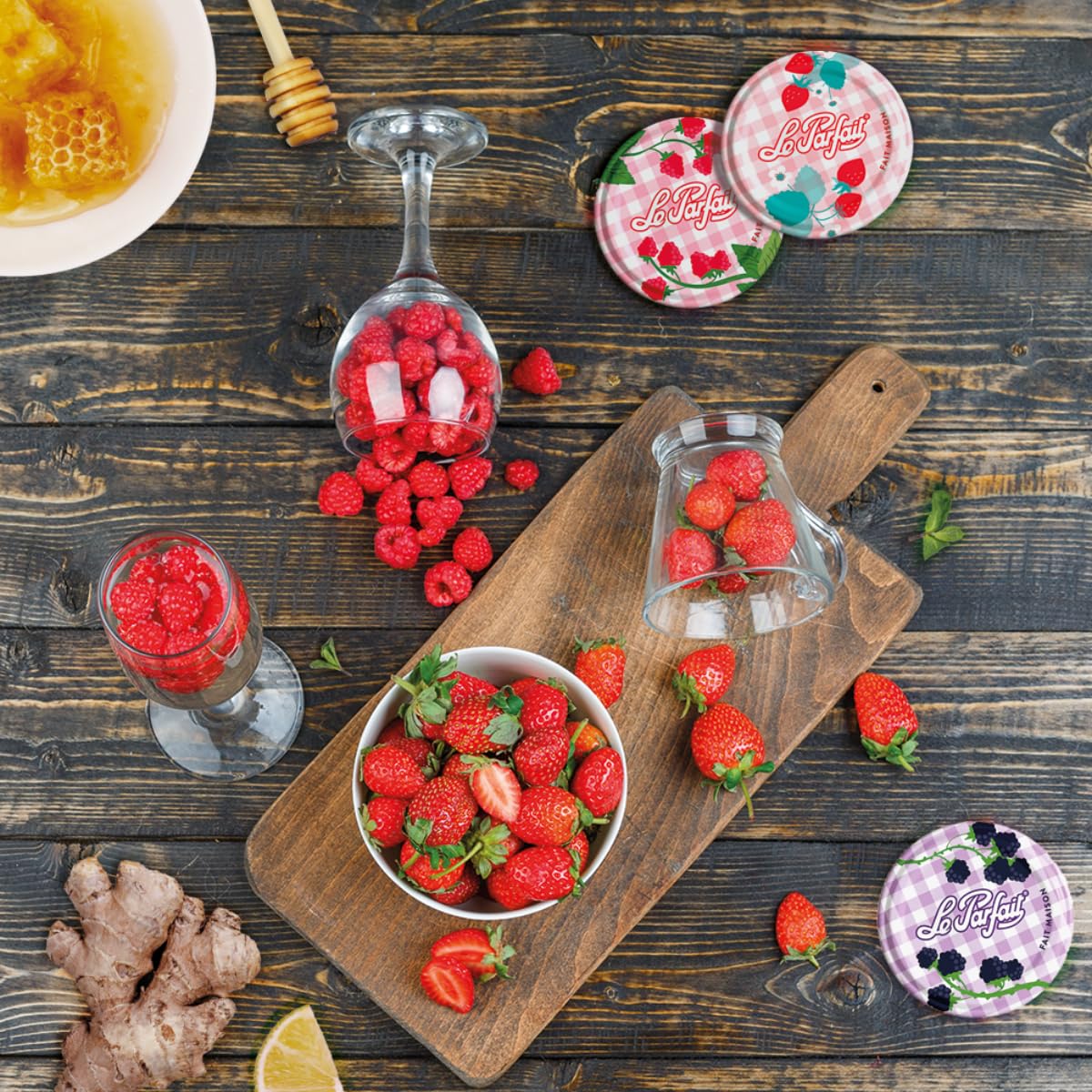 Le Parfait jars offer a wider opening for easy filling.
