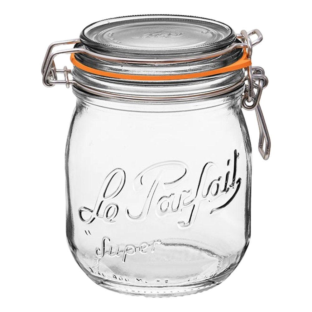 Le Parfait Super Jar preserving harvest demonstrates versatile glass canning for seasonal produce.