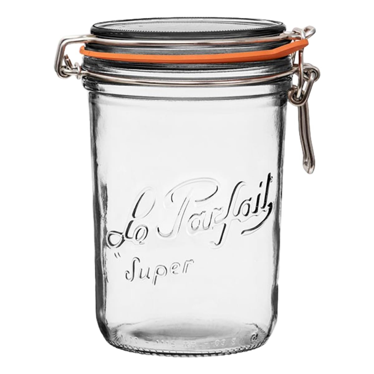 Le Parfait Super Terrine 1L jar exterior highlights timeless French design for everyday canning.