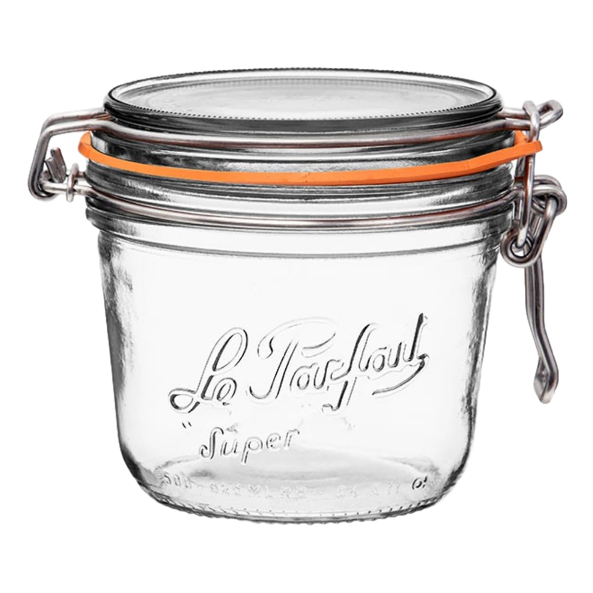 Le Parfait Super Terrine 500ml front view, ideal for pantry organization and fresh preserves.