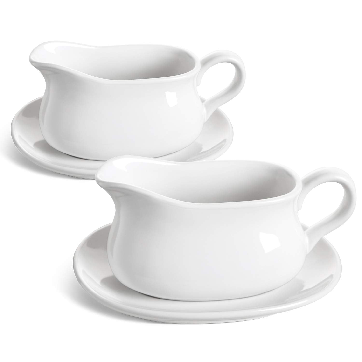 LE TAUCI 17oz gravy boat with saucer stand for elegant table service