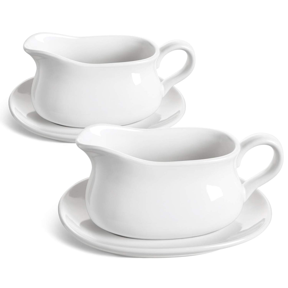 LE TAUCI 17oz gravy boat with saucer stand for elegant table service