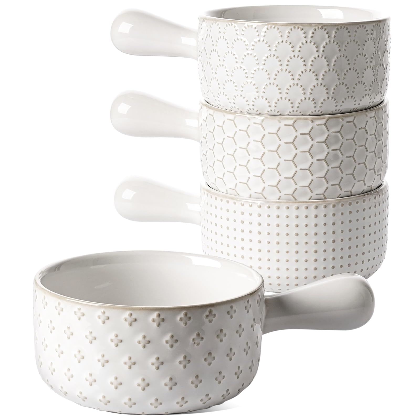 LE TAUCI 18 oz onion soup bowl with handle for oven-to-table service
