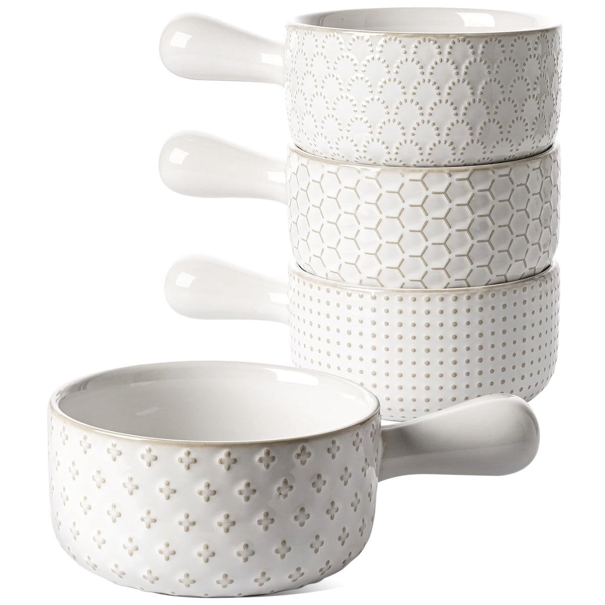 LE TAUCI 18 oz onion soup bowl with handle for oven-to-table service