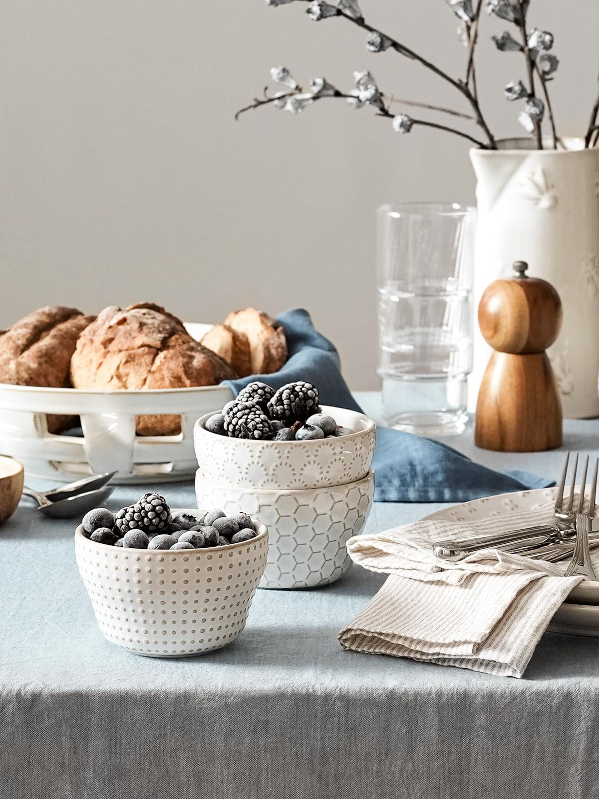 LE TAUCI small 8oz bowl perfect for desserts and condiments with non-porous glaze