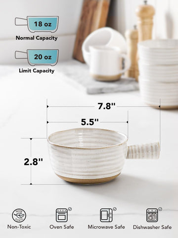 LE TAUCI Arctic White bowl stack demonstrates space saving