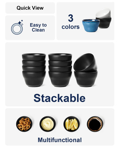 LE TAUCI 8oz bouillon cups ideal for desserts, soups, or coffee cupping