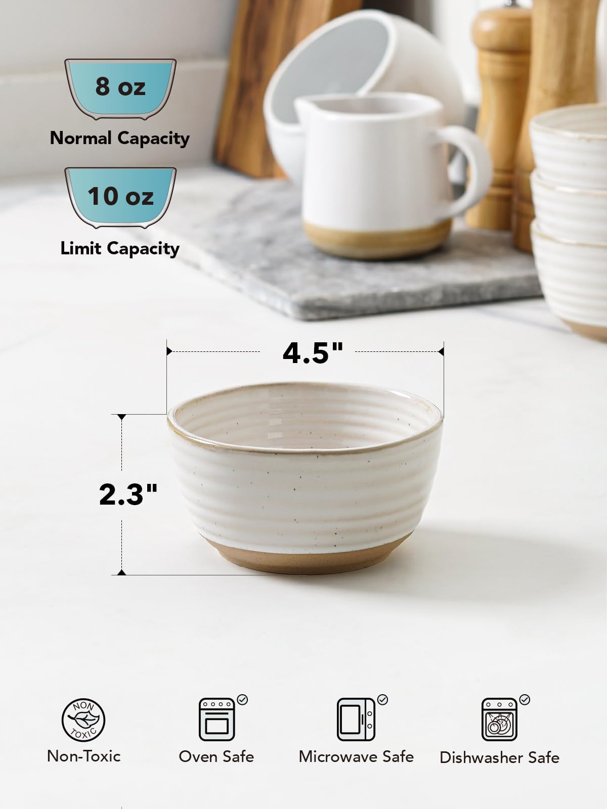 LE TAUCI chip-resistant bowls safe for daily use and cleaning