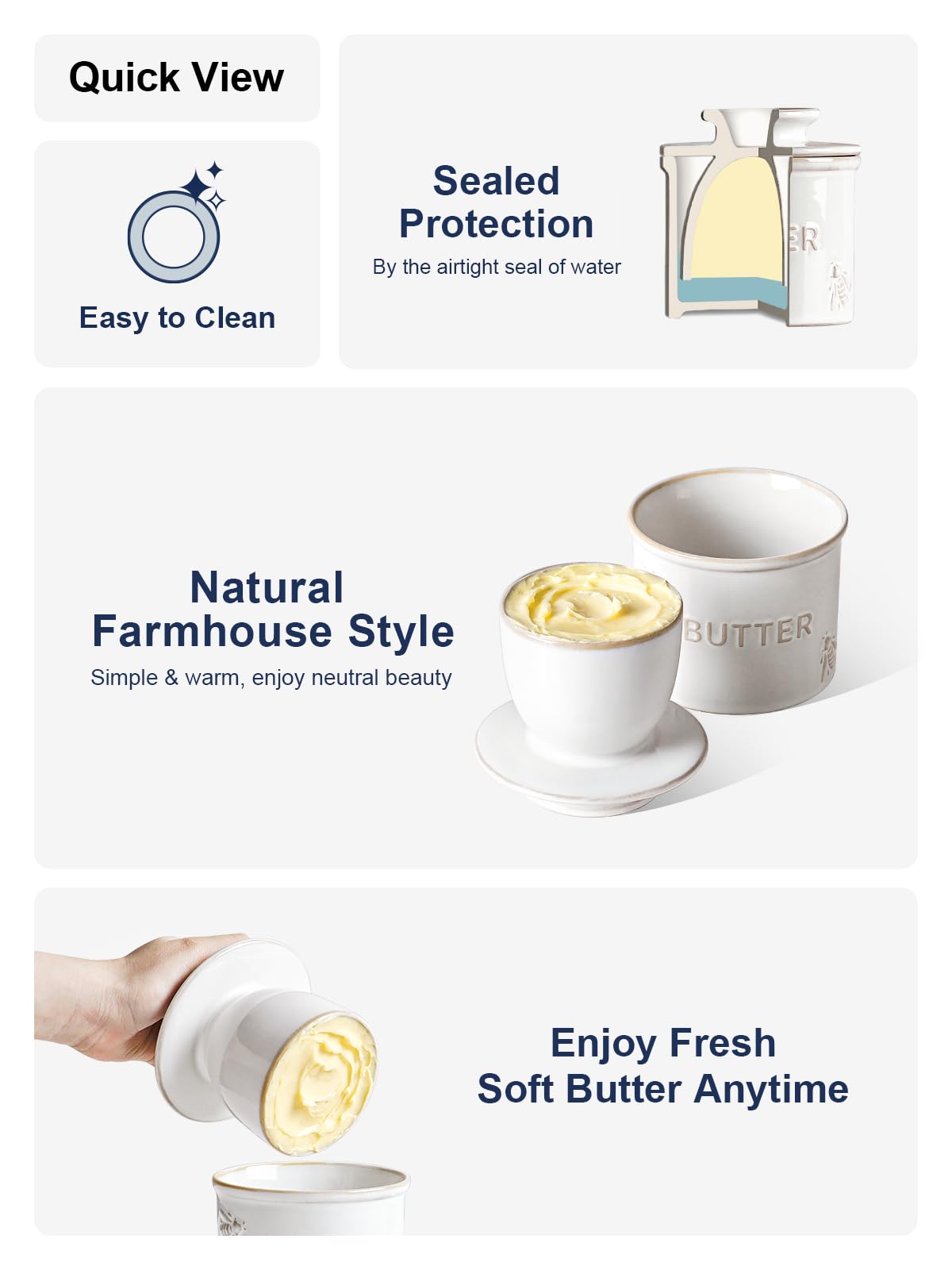 LE TAUCI butter crock as a decorative counter accent