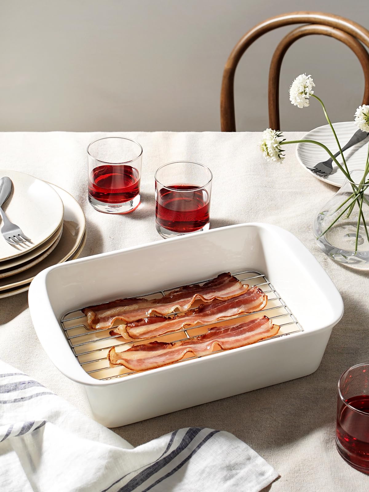Oven-safe up to 500°F in LE TAUCI ceramic bakeware