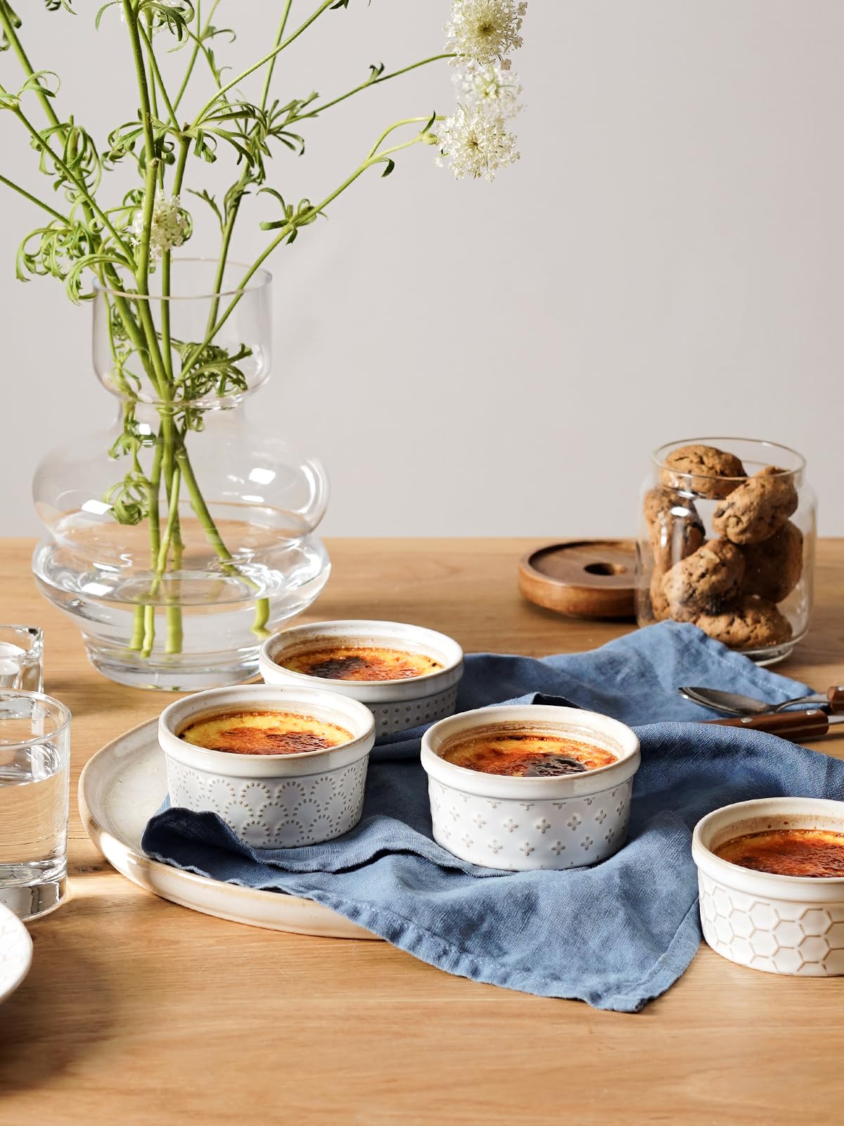 LE TAUCI ceramic baking dishes ramekins for puddings and sauces.