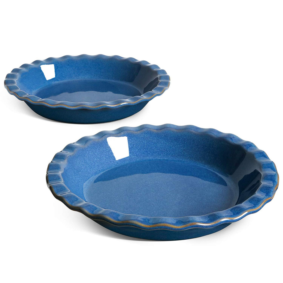 LE TAUCI ceramic pie dish 9in viewed full, ideal for home-baked pies.