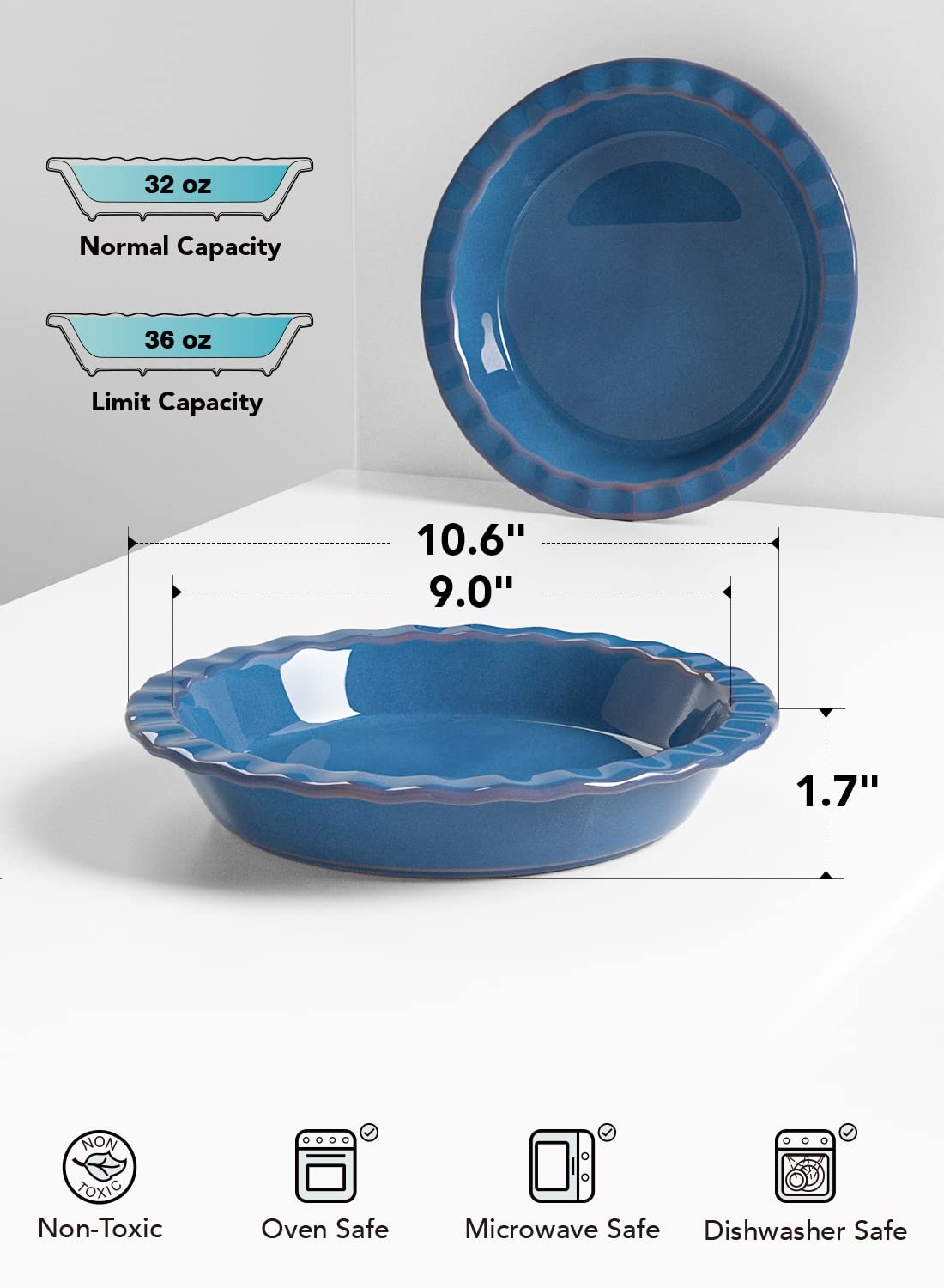 LE TAUCI ceramic bakeware resists odors and flavors for reuse.