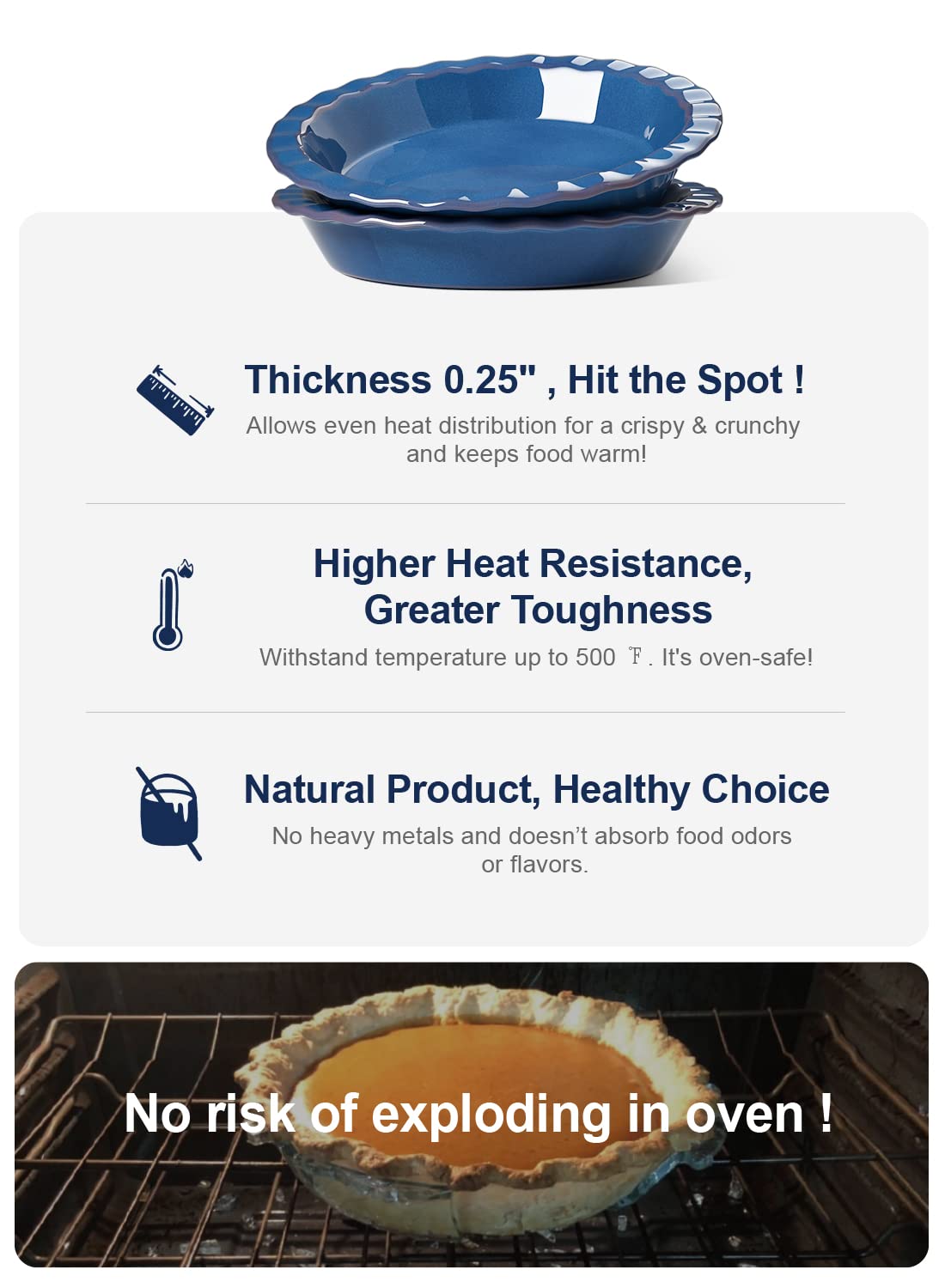 LE TAUCI pie dish demonstrates even heat distribution for crisp exteriors.
