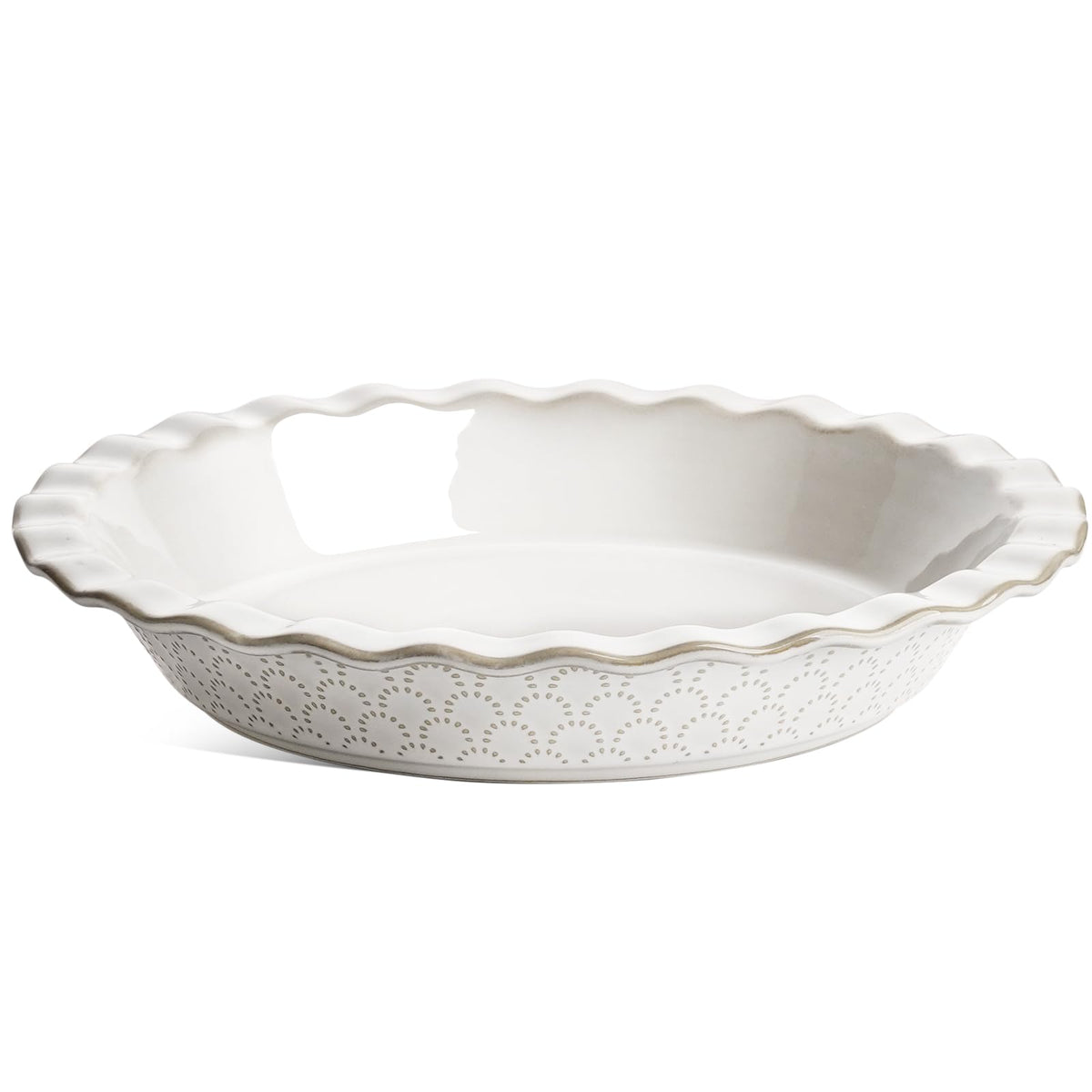 LE TAUCI ceramic pie pan 9-inch fireworks pattern for even bakes