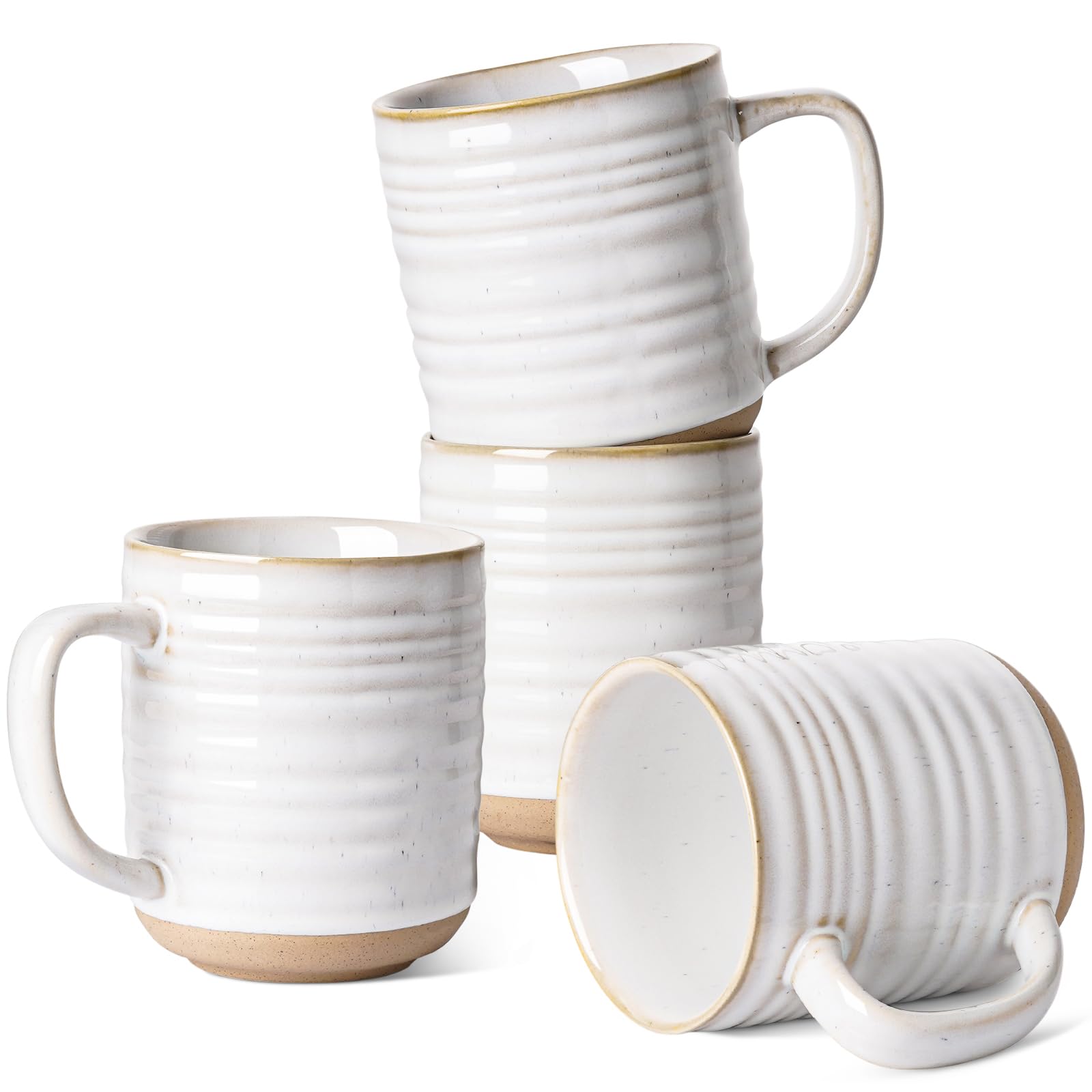 LE TAUCI 18oz Arctic White coffee mug front view, ideal for daily coffee rituals.