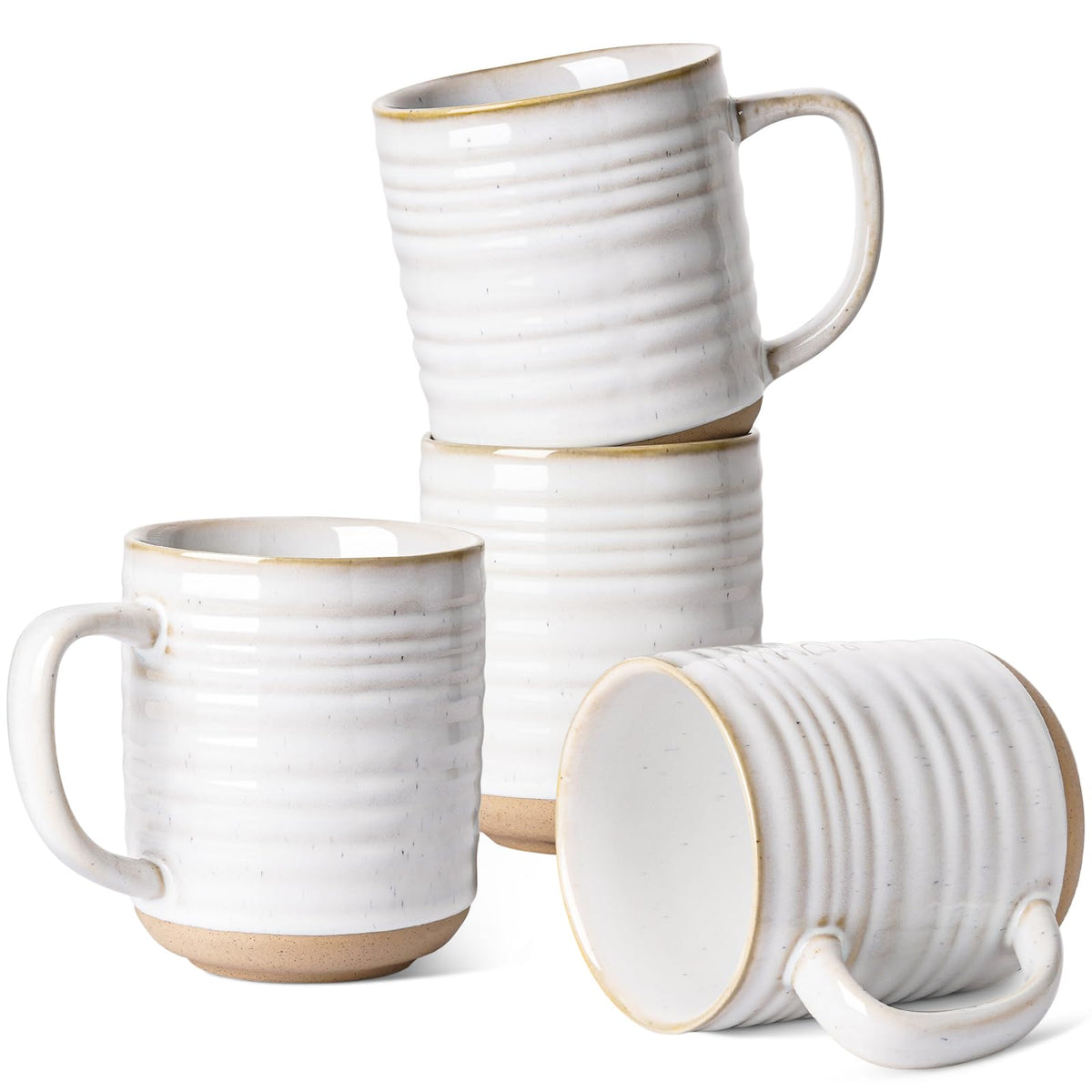 LE TAUCI 18oz Arctic White coffee mug front view, ideal for daily coffee rituals.