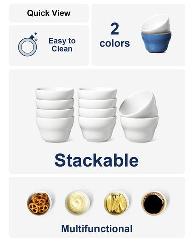 LE TAUCI dessert bowls for ice cream and fruit servings in white