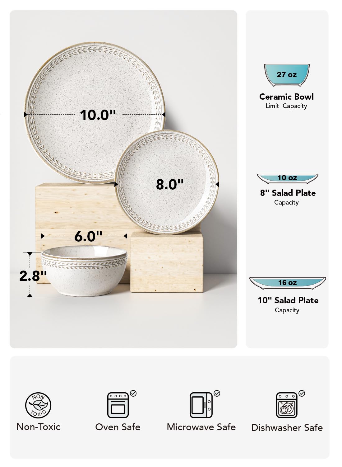 LE TAUCI 27 oz soup bowl in reactive beige glaze for hearty servings