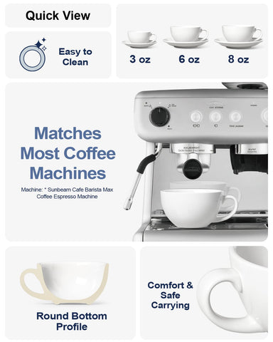 LE TAUCI dishwasher-safe white ceramic simplifies cleanup after busy mornings.