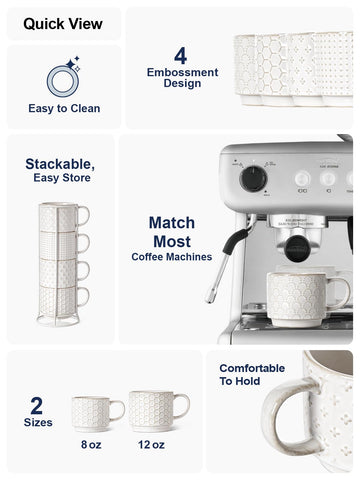 LE TAUCI durable ceramic mugs are lead-free and cadmium-free for safe sipping