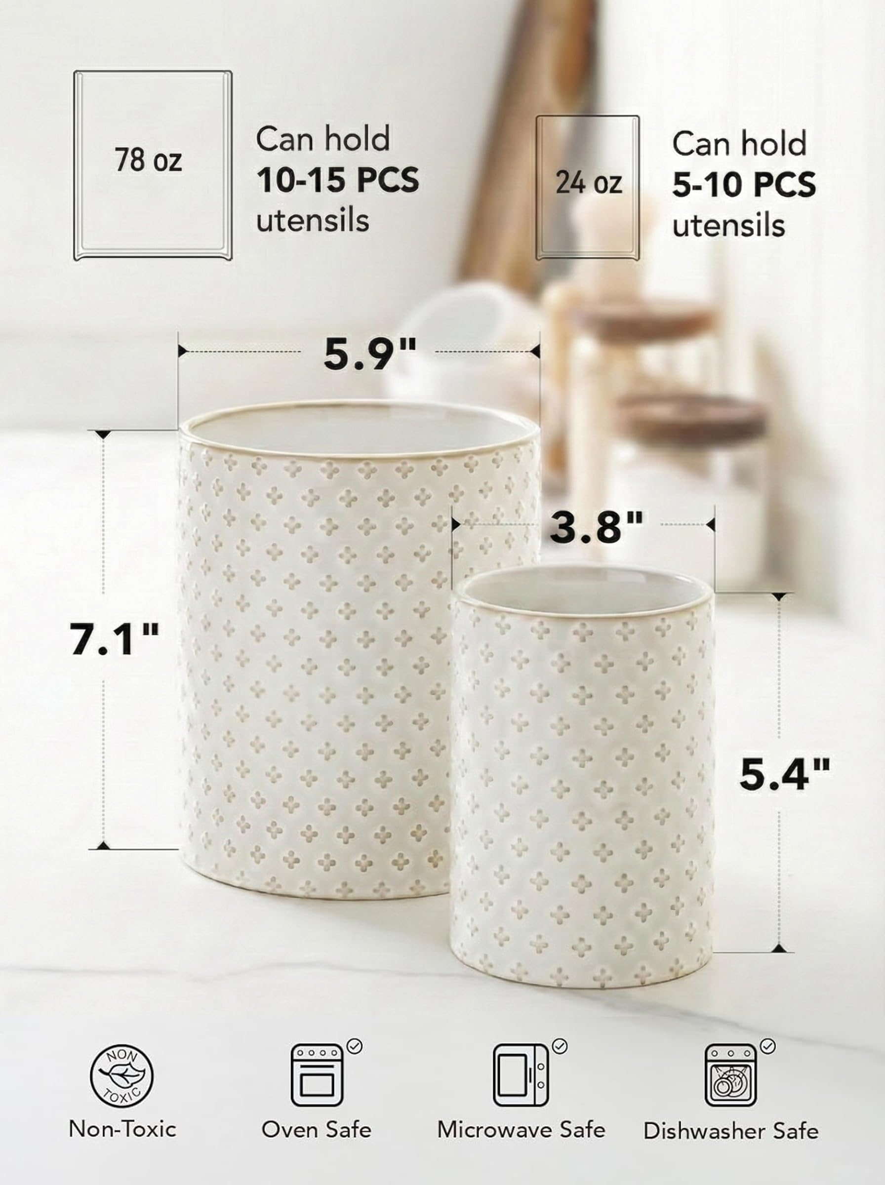 LE TAUCI durable, high-temp fired ceramic for everyday reliability and easy cleaning.