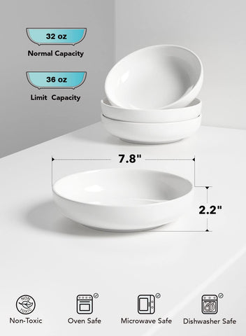 LE TAUCI elegant white bowls elevate table settings for entertaining or daily meals.