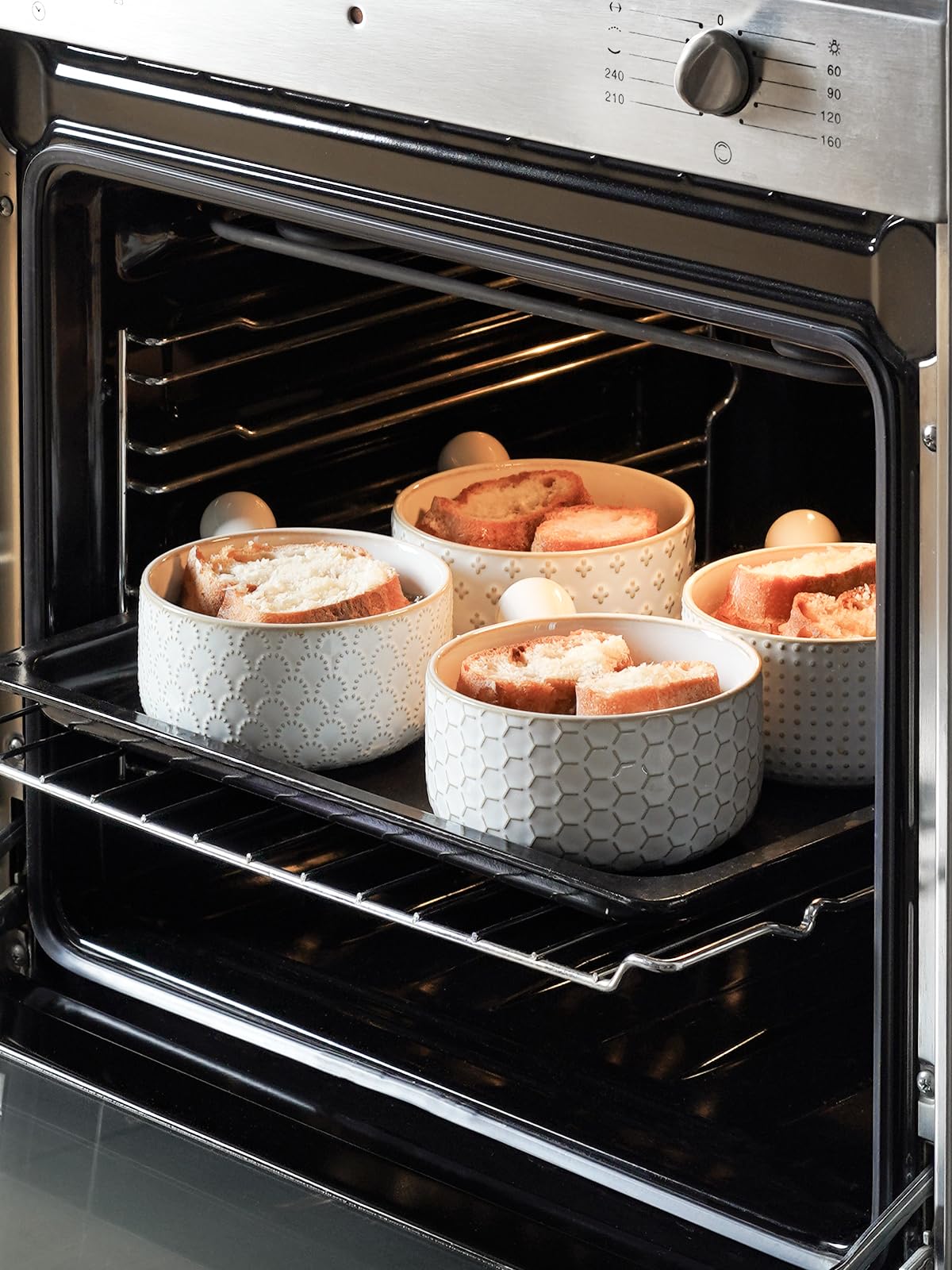 LE TAUCI embossed ceramic bowls add warmth and elegance to meals