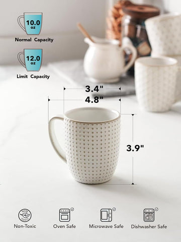 LE TAUCI ergonomic handle mug offering a secure grip