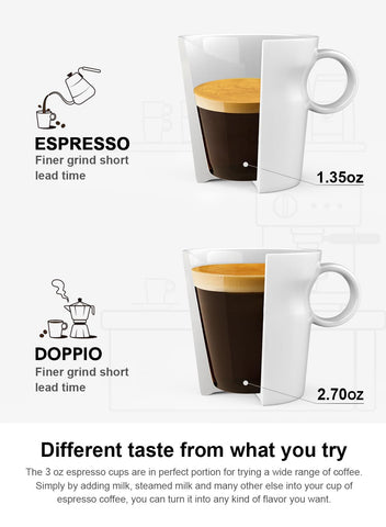 LE TAUCI cups fit with many espresso machines for home use