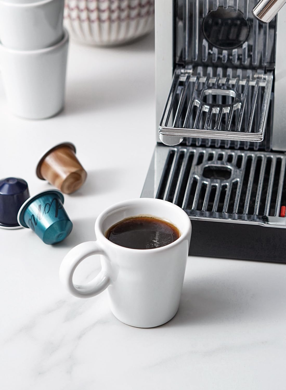 Thick-walled LE TAUCI ceramic cup for better heat retention