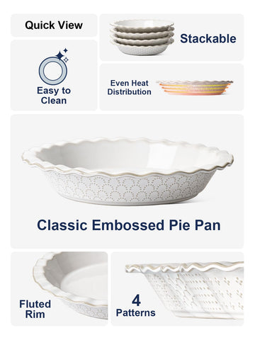LE TAUCI fluted rim helps you easily crimp crust for a neat finish
