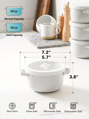 LE TAUCI ceramic body provides a sturdy, non-toxic serving option
