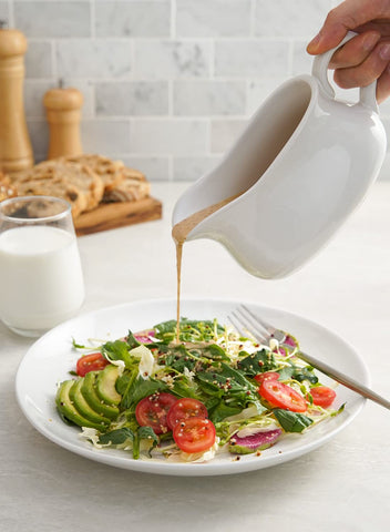 LE TAUCI gravy boat pour-spout designed for drip-free pouring