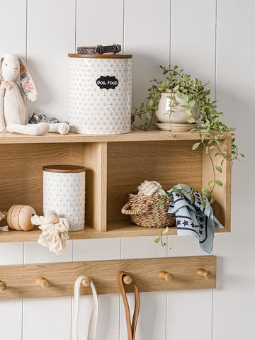 LE TAUCI jars used as utensil holder on a tidy counter.