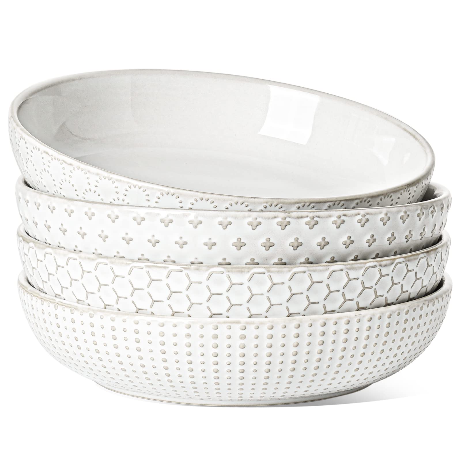 LE TAUCI pasta bowl with embossed exterior texture for stylish serving