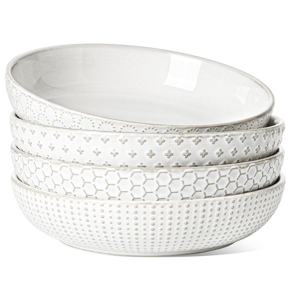 LE TAUCI pasta bowl with embossed exterior texture for stylish serving