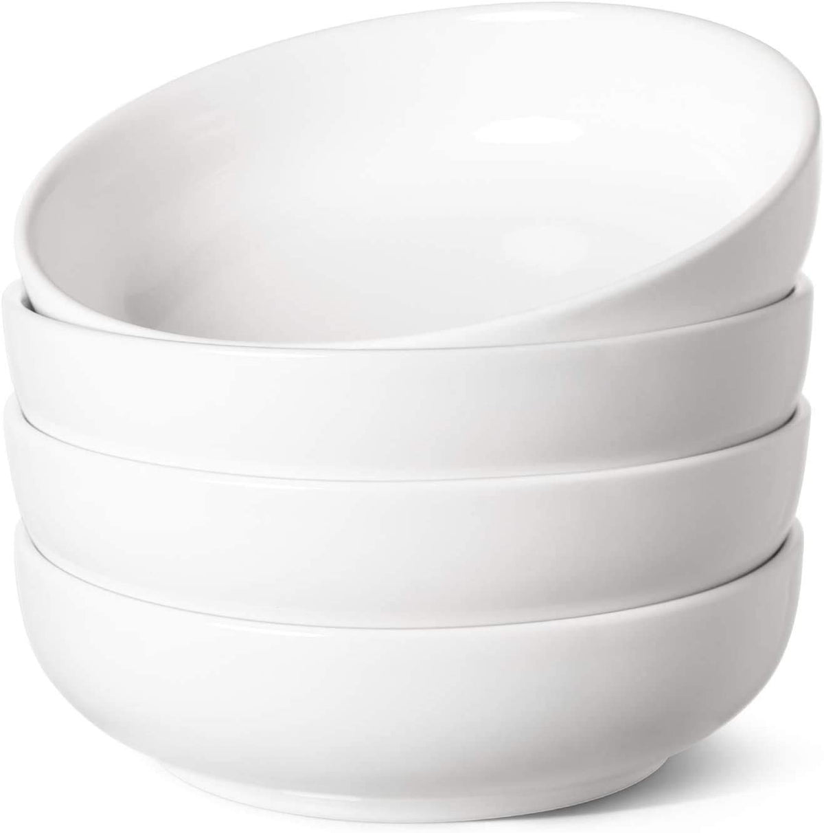 LE TAUCI pasta bowls 32 oz show a generous serving with a clean white glaze.