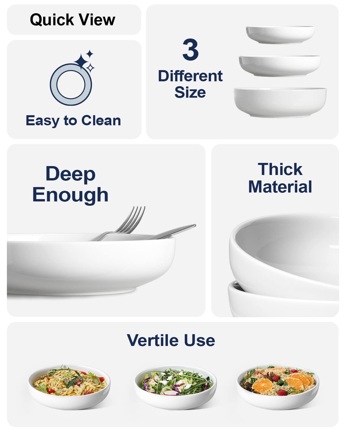 LE TAUCI pasta bowls ceramic glaze closeup highlights smooth surface and chip resistance.
