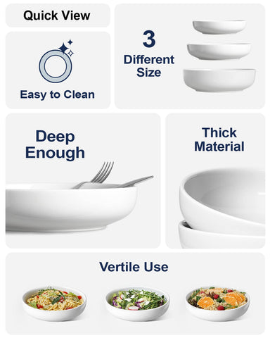LE TAUCI pasta bowls ceramic glaze closeup highlights smooth surface and chip resistance.