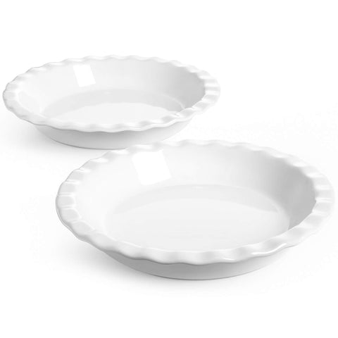 LE TAUCI 9-inch pie pan with fluted edge for perfect crust and even bake.